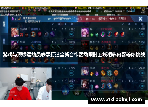 游戏与顶级运动员联手打造全新合作活动限时上线精彩内容等你挑战
